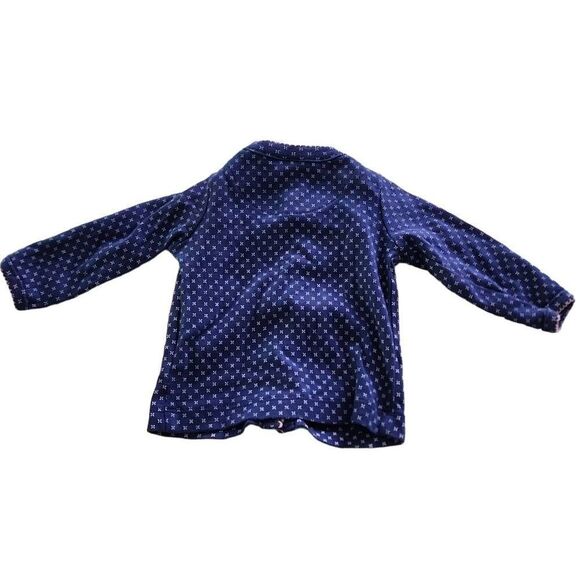 Carter's Girls Blue & White Snap Front Two Piece Outfit with Pink Bows - Size 3 - Picture 3 of 7